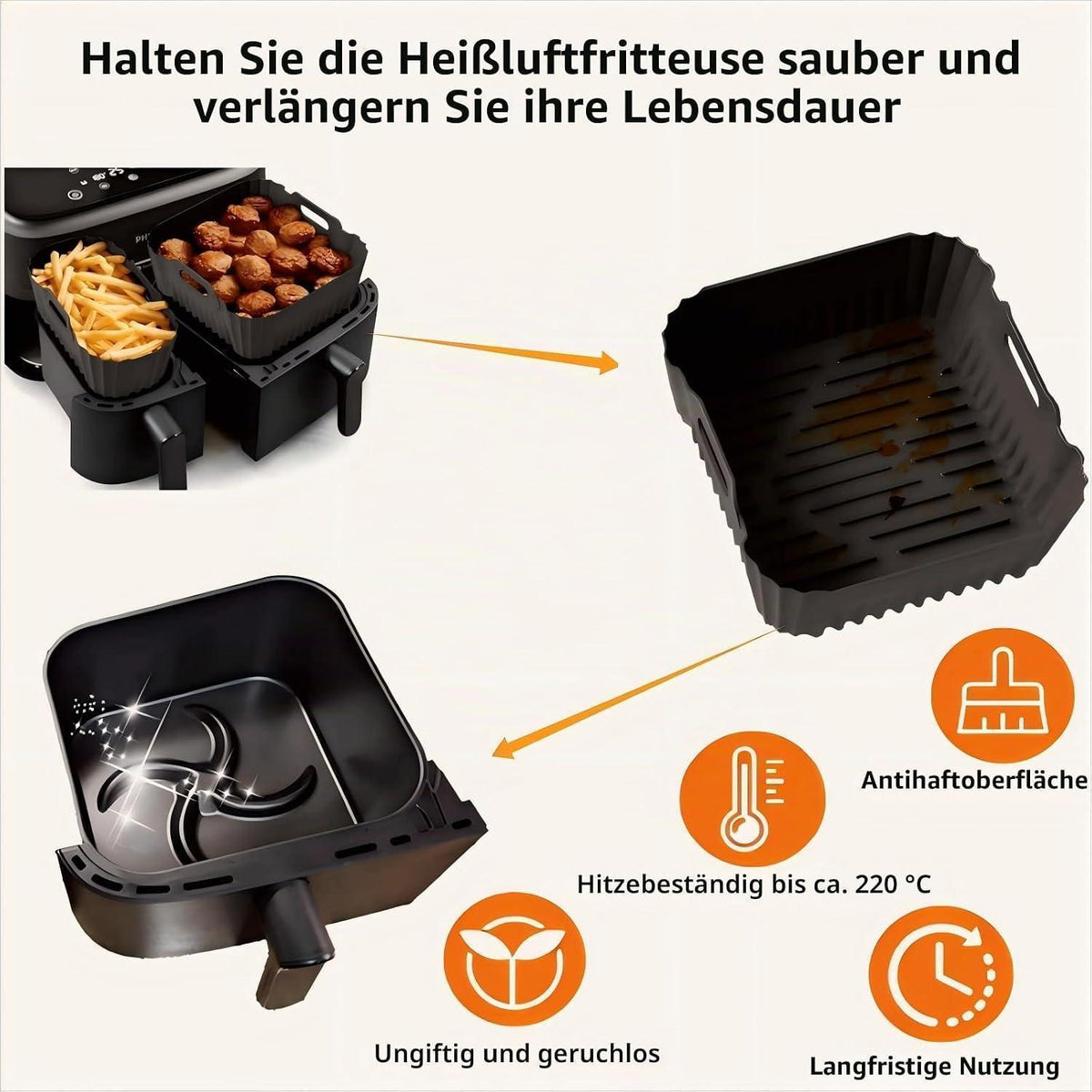 Silikonform für Philips Airfryer 3000 Serie – 2er Set