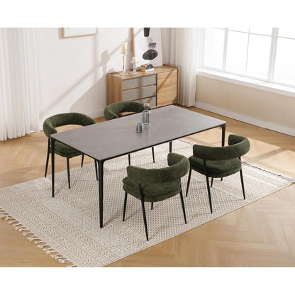 Esszimmerstühle 2er Set mit Armlehnen, Grün