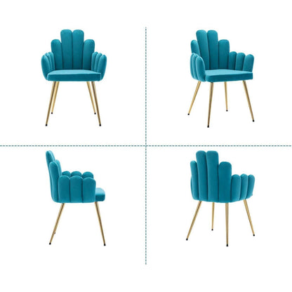 Ya-Home Samt Esszimmerstühle 2er Set – Blau