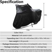 Stretch Motorradabdeckplane wasserdicht 295 x 109 x 140 cm