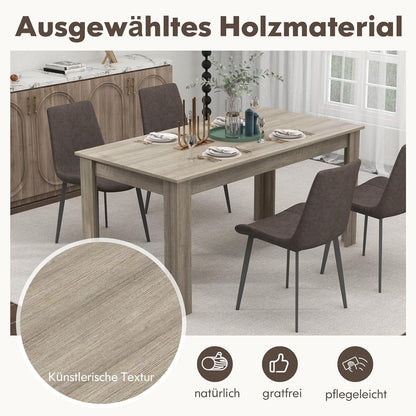 Holz Esstisch 160x80cm – Modern & Stabil für 4 Personen