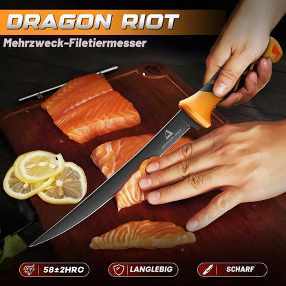 Fischfiletiermesser Set mit Flexibler Klinge & Ergonomischem Griff