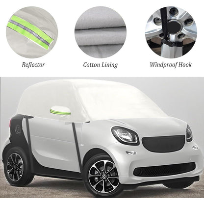 Halbgarage Autoabdeckung Wasserdicht für Smart Fortwo 2006-2025