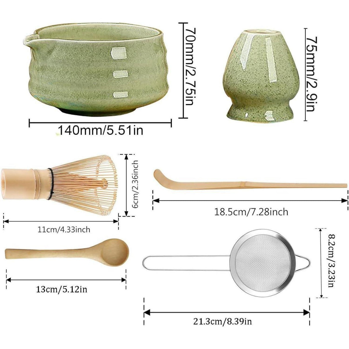 Matcha Tee Set 6-teilig – Japanisches Tee-Set für Anfänger