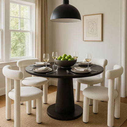 2 Esszimmerstühle Kunstfell Weiß – Modern & Komfortabel
