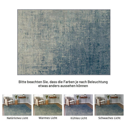 Moderner Waschbarer Teppich Blau Farbverlauf 160x230 cm Rechteckig