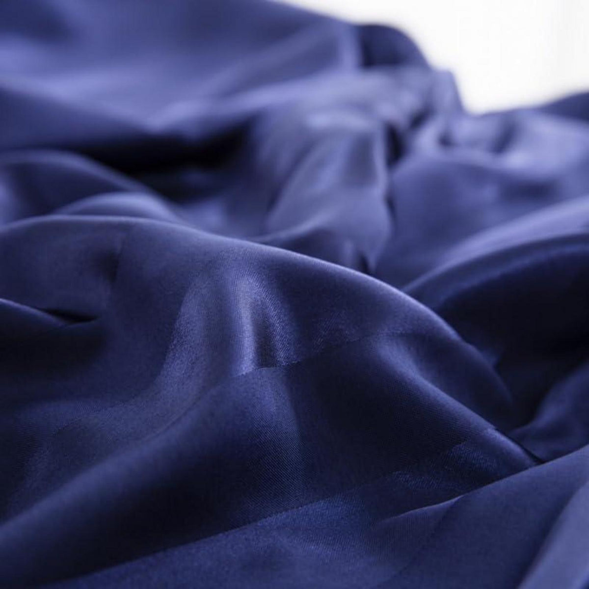 Satin Bettwäsche Set 135x200cm, 4-teilig, Blau gestreift