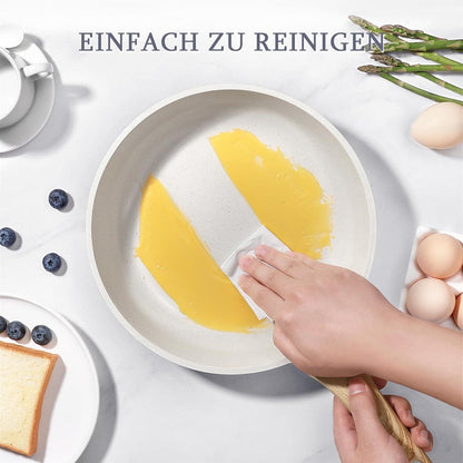 Keramik-Bratpfanne 26cm Induktion, Ungiftig, Leicht zu Reinigen