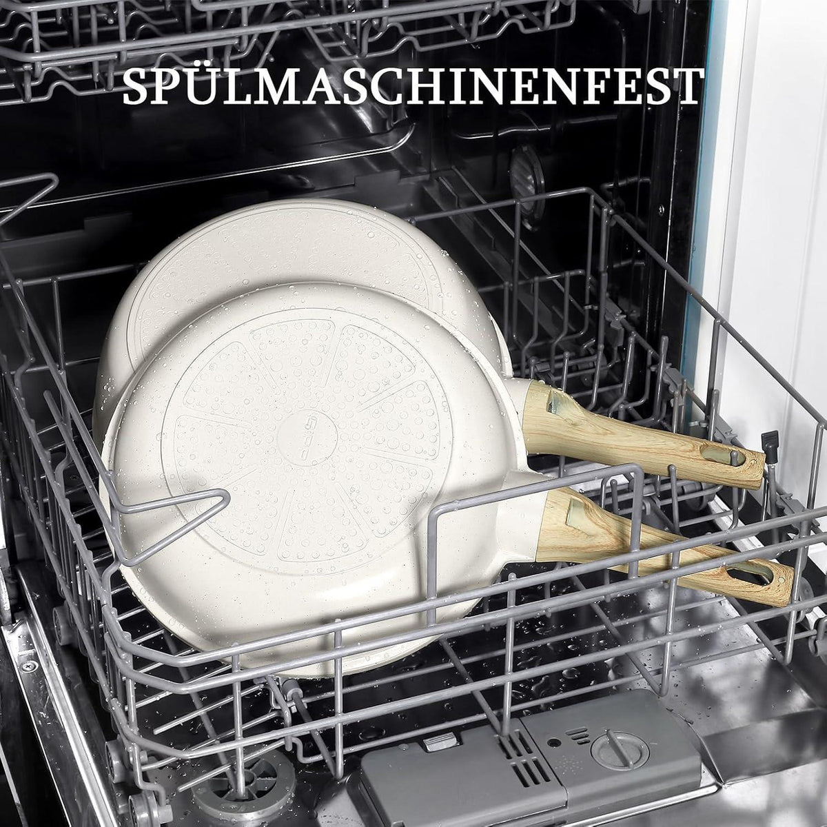 Keramik-Bratpfanne 26cm Induktion, Ungiftig, Leicht zu Reinigen