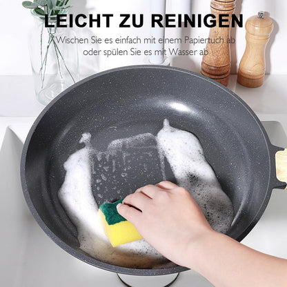 22-teiliges Antihaft Kochgeschirr Set aus Keramik – Grau