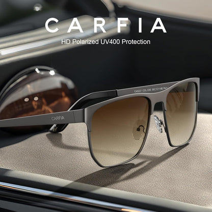 CARFIA Herren Sonnenbrille Polarisiert UV400 Metall
