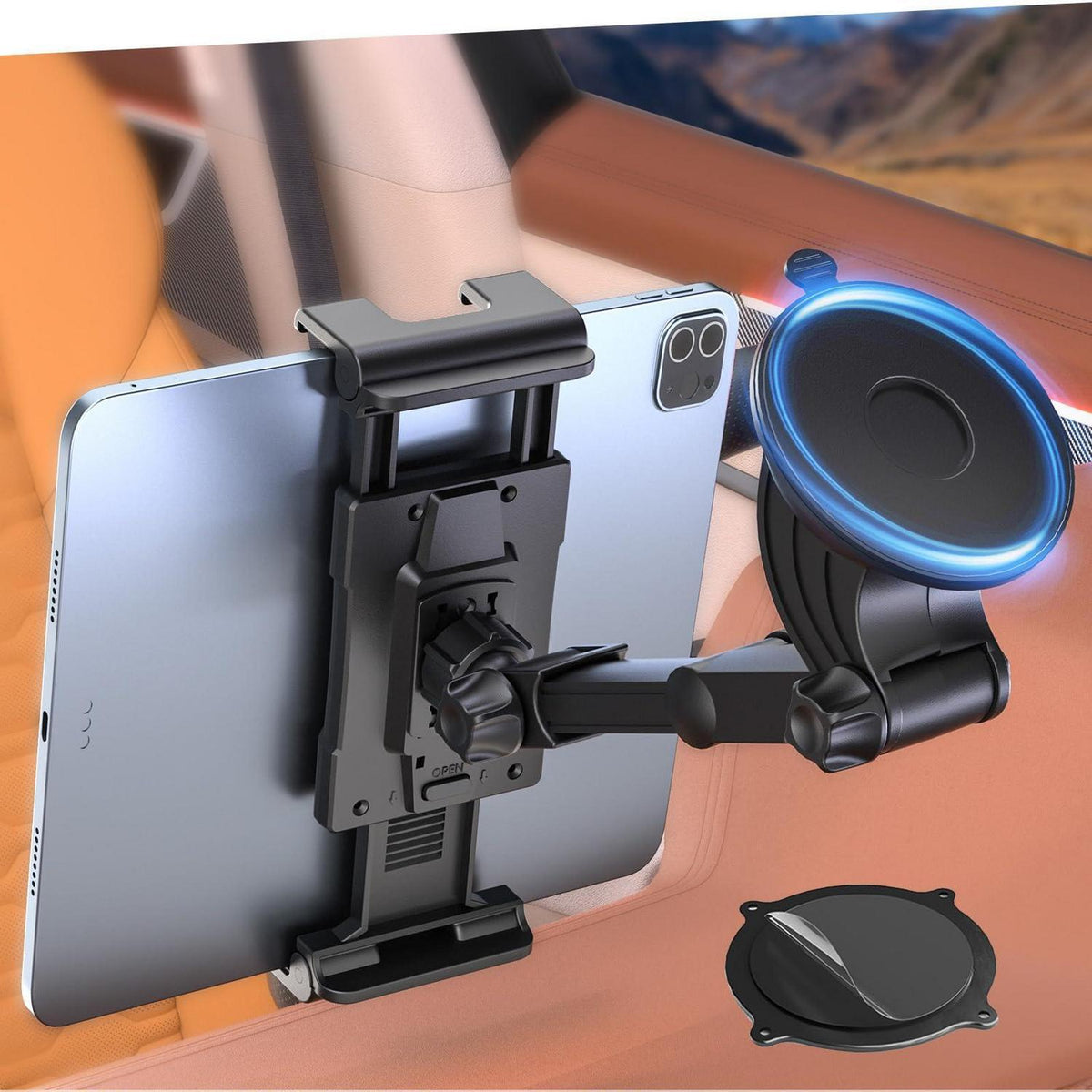Tablet Halterung Auto 360° Drehbar, Ausziehbar & Waschbar