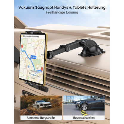 Tablet Halterung Auto 360° Drehbar, Ausziehbar & Waschbar