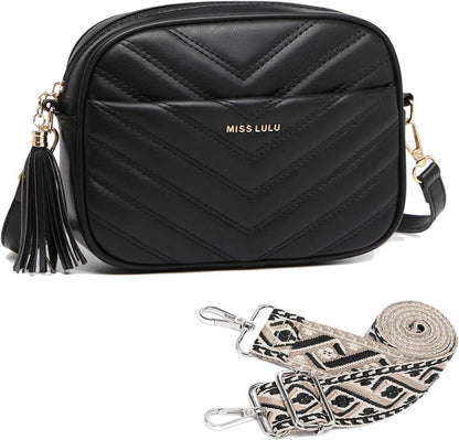 Umhängetasche Damen Crossbody Bag mittelgroß Goldene Hardware