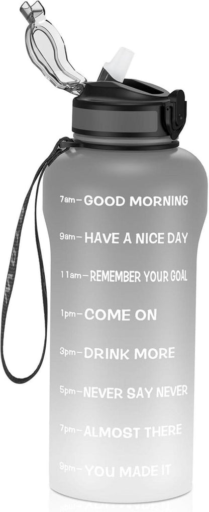 ETDW Trinkflasche 2 Liter Sport Strohhalme BPA Frei Auslaufsicher