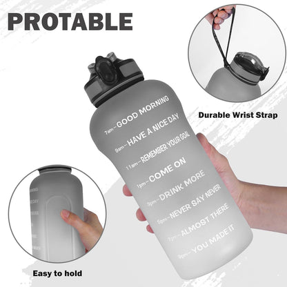 ETDW Trinkflasche 2 Liter Sport Strohhalme BPA Frei Auslaufsicher