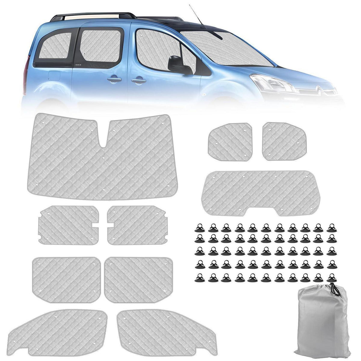 Thermomatte Citroen Berlingo 2018-2026 SWB – Sonnenschutz & Temperaturkontrolle