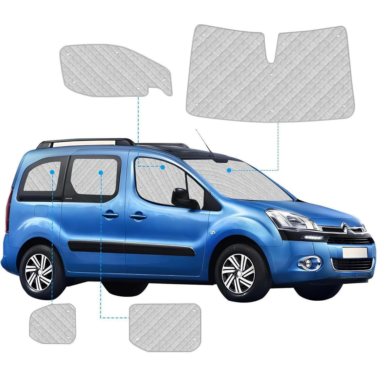 Thermomatte Citroen Berlingo 2018-2026 SWB – Sonnenschutz & Temperaturkontrolle