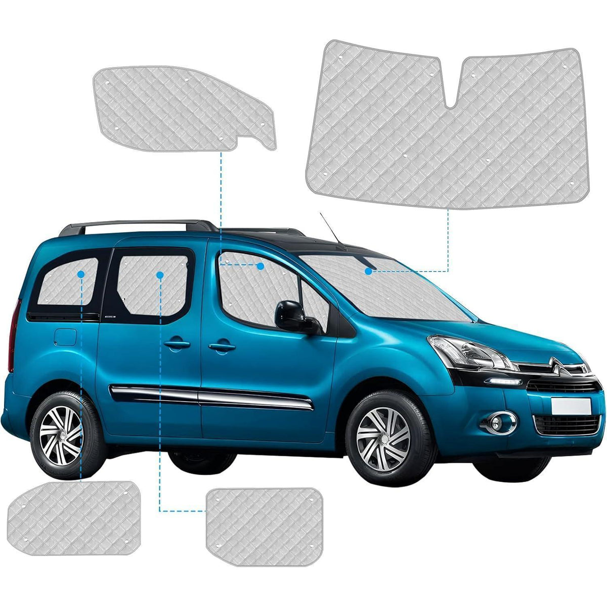 Thermomatte Citroen Berlingo 2018-2026 XLWB – Sonnenschutz & Privatsphäre