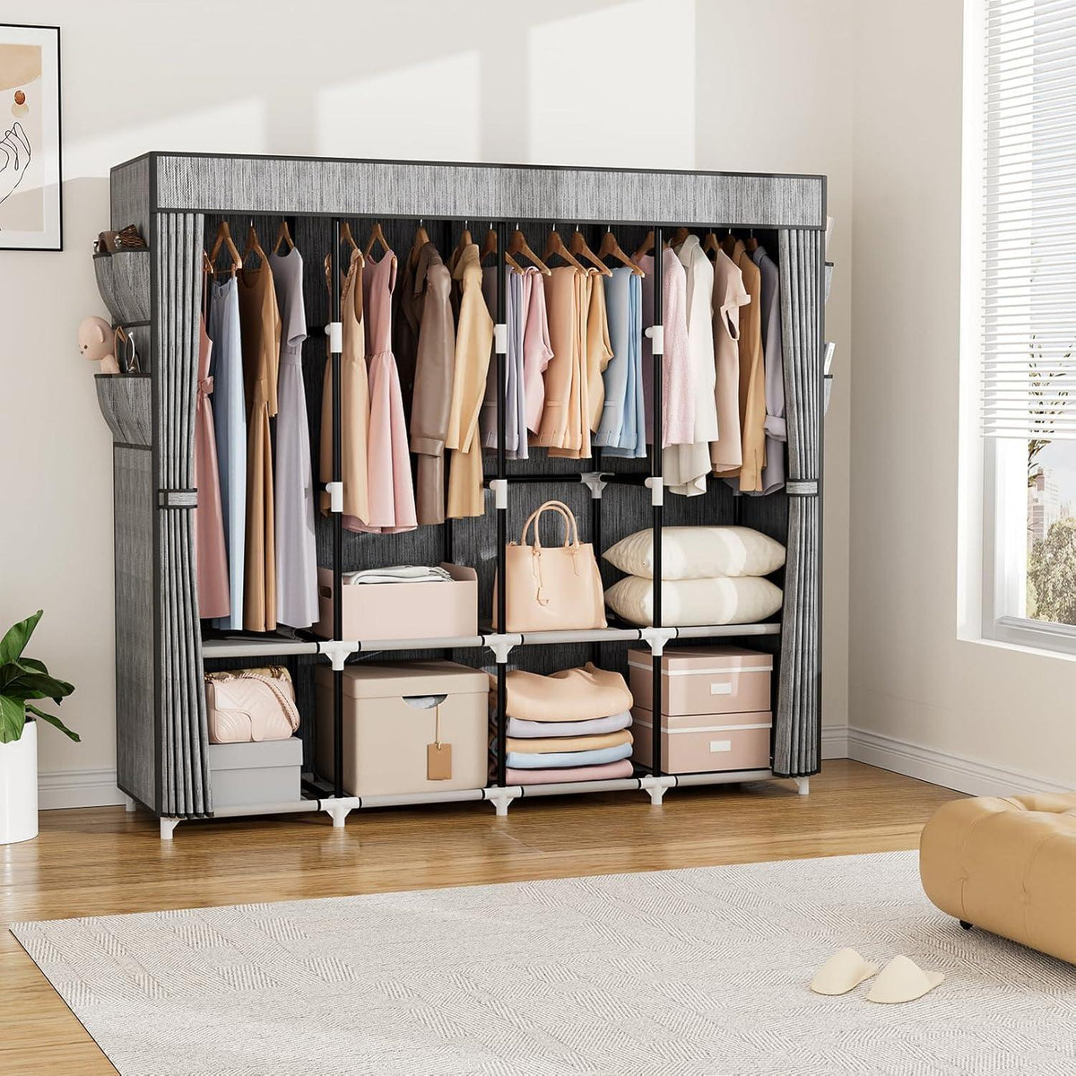 Stoffschrank 170cm breit – Viel Stauraum & Abdeckung