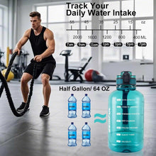 BPA-freie Trinkflasche 2L mit Zeitmarkierung & Tragegriff in