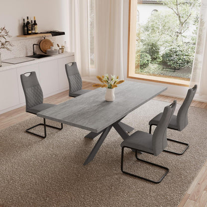Ausziehbarer Esstisch für 4-6 Personen – Modernes Grau