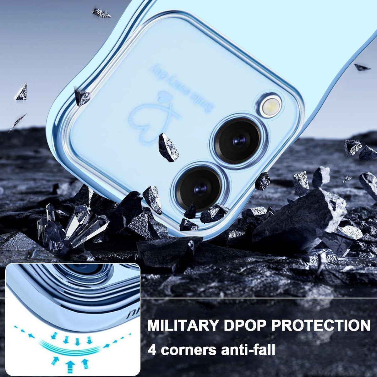 Handyhülle Samsung S25 Edge Mädchen Wellen Galvanisiert Blau