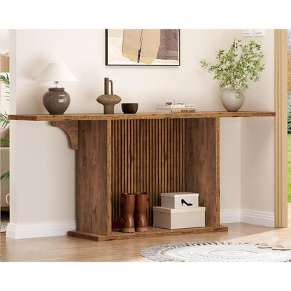 180 cm Konsolentisch Holz Metall – Langer Sofatisch für Flur & Wohnzimmer
