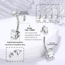 14G 925 Silber Bauchnabelpiercing Hypoallergener Titan Gold