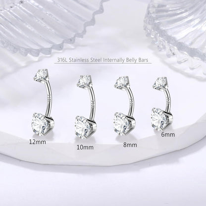 Bauchnabelpiercing Titan Gold Bauchnabel Ring Zirkonia Piercing Lang