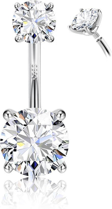 925 Silber Bauchnabelpiercing Titan Gold Zirkonia Nabelpiercing