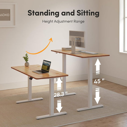 Höhenverstellbarer Schreibtisch Elektrisch 140x60cm Steh-Sitz Tisch Memory-Steuerung