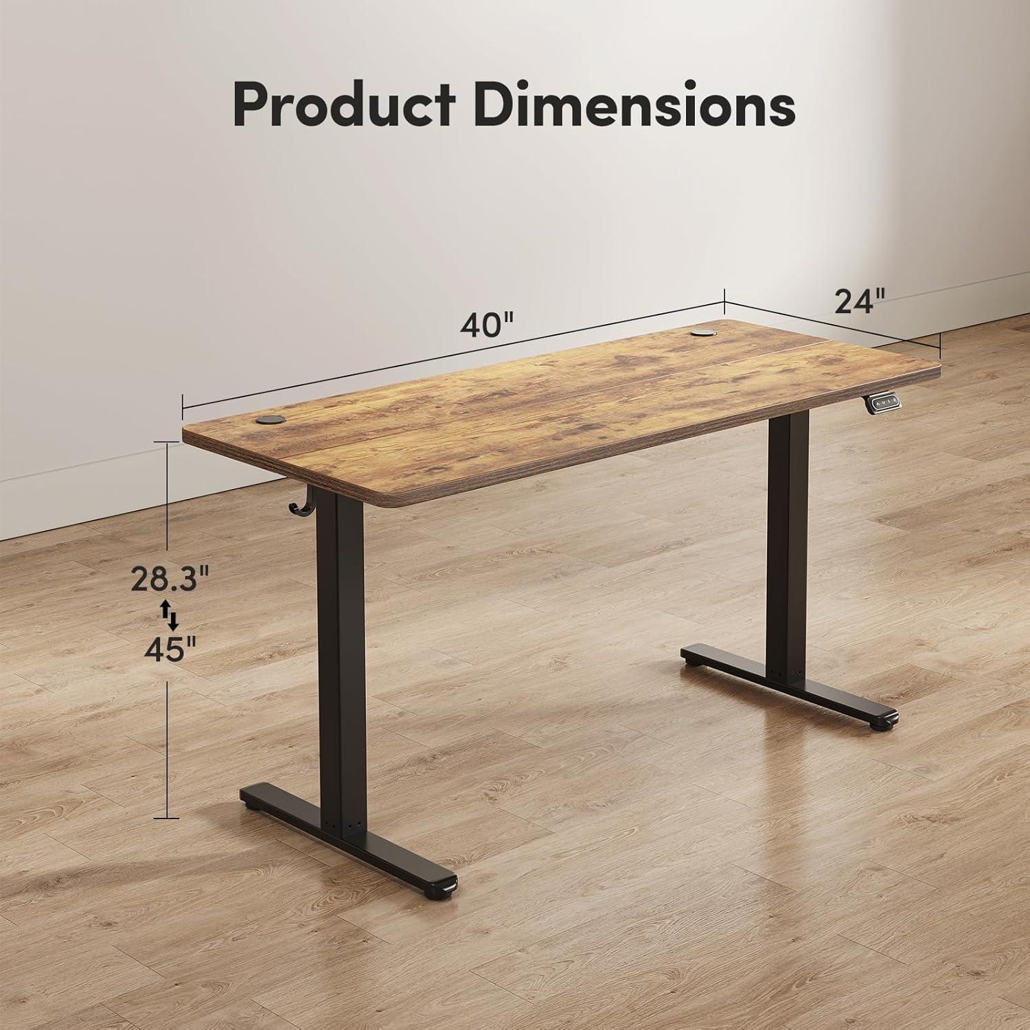 FEZIBO Elektrischer höhenverstellbarer Schreibtisch 100 x 60 cm