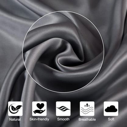 Seidenkissenbezug 2er-Set, 21 Momme, Space Grey