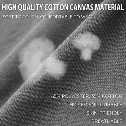 Canvas Schürze mit Kreuzgurt und 3 Taschen - Grau