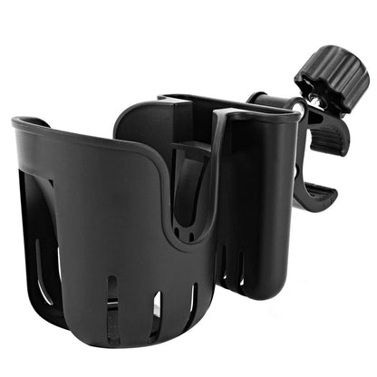 2-in-1 Kinderwagen Getränkehalter mit Handyhalter Schwarz