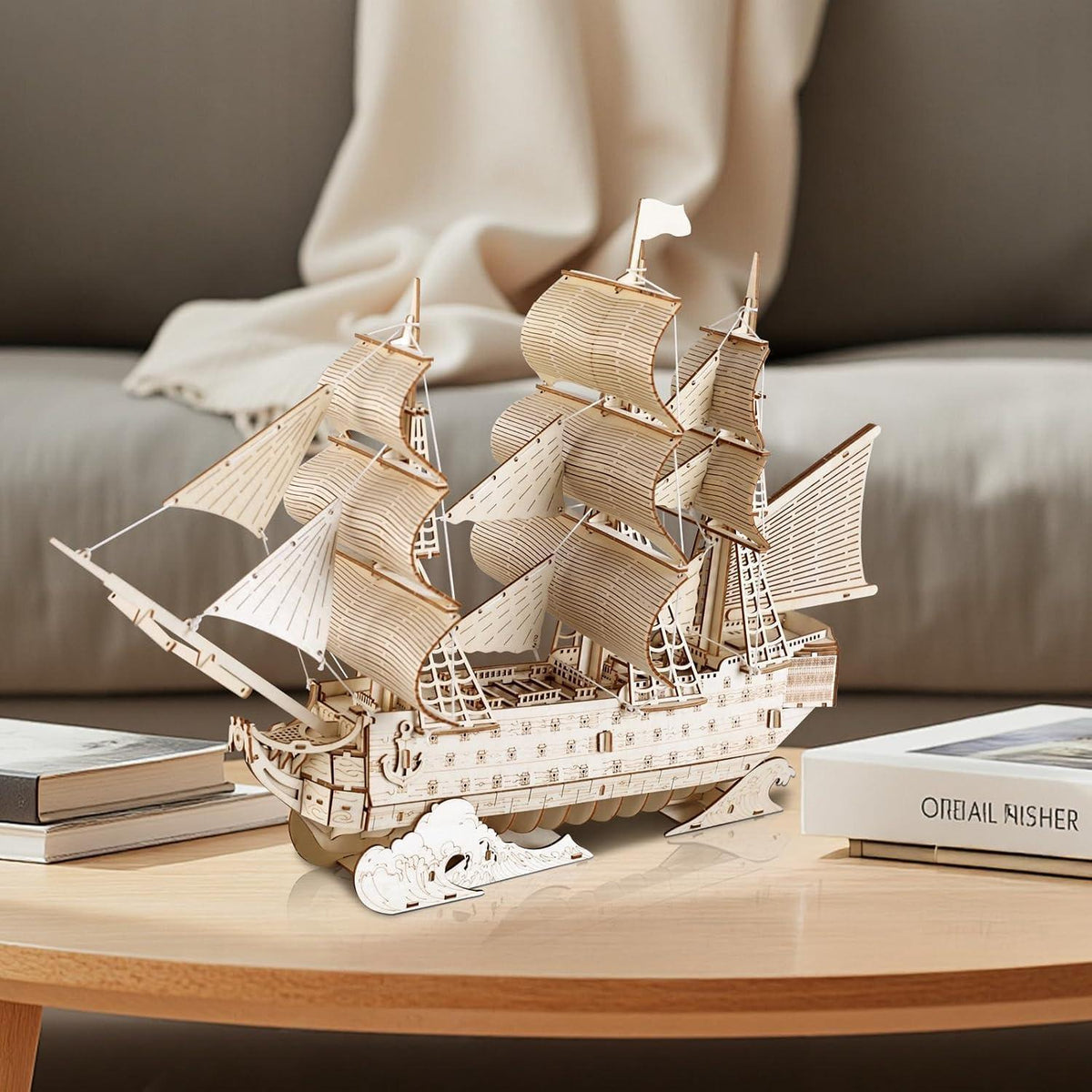 3D Puzzle Segelschiff – Holzmodell Bausatz für Erwachsene