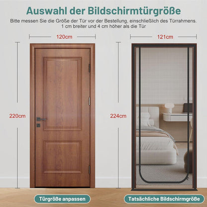 Katzengittertür verstärkt – Reißverschluss & Kratzschutz (120x220cm)