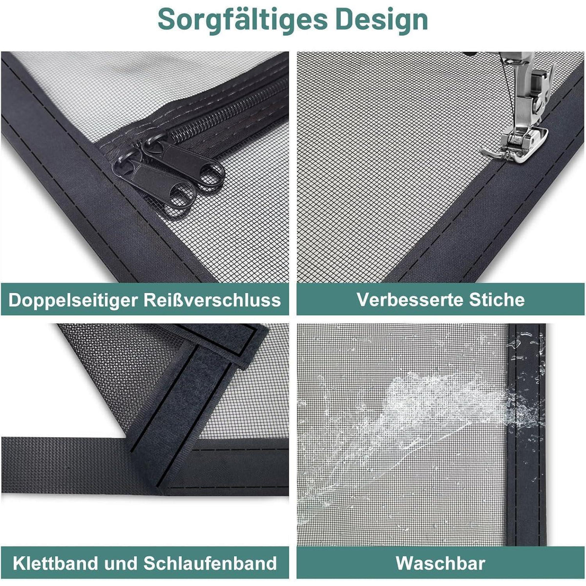 Katzengittertür verstärkt – Reißverschluss, 80x200cm