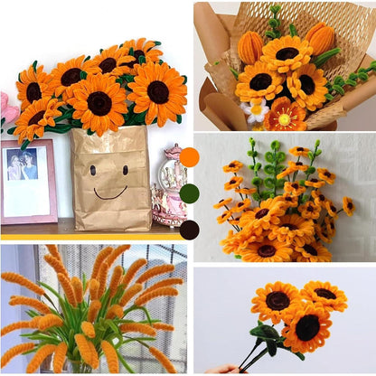 Sonnenblumen Pfeifenreiniger Set – 400 Stück zum Basteln & Dekorieren