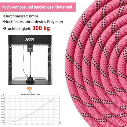 Schleppleine für Hunde 7M mit gepolstertem Griff, Rosa