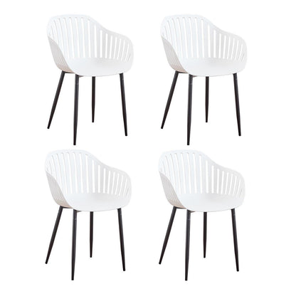 Esszimmerstuhl Set 4er – Weiß, Modern & Ergonomisch