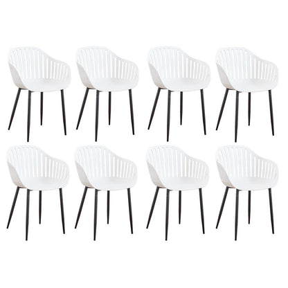 Esszimmerstuhl Set 8er – Weiß, Modern & Ergonomisch