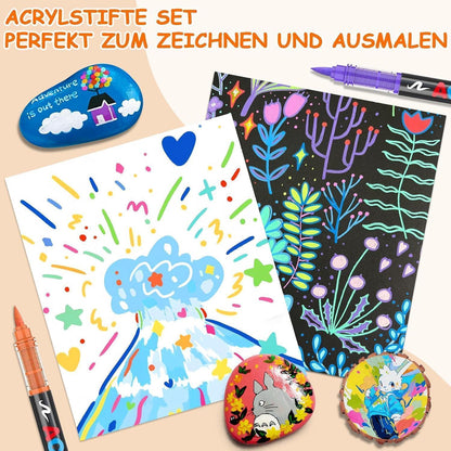 120 Acrylstifte Set – Wasserfest für Stein, Holz & mehr