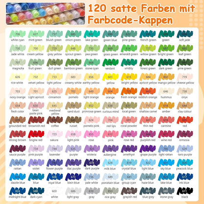 120 Acrylstifte Set – Wasserfest für Stein, Holz & mehr