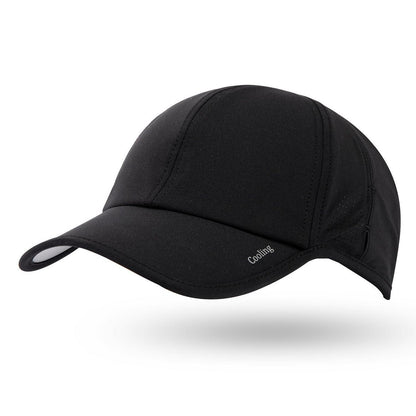 Atmungsaktive Baseball Cap mit Sonnenbrillenhalter – Schwarz XXL