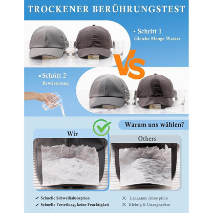 Atmungsaktive Baseball Cap mit Sonnenbrillenhalter – Schwarz XXL