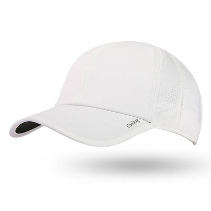 Atmungsaktive Baseball Cap mit Sonnenbrillenhalter & UV-Schutz Weiß XL