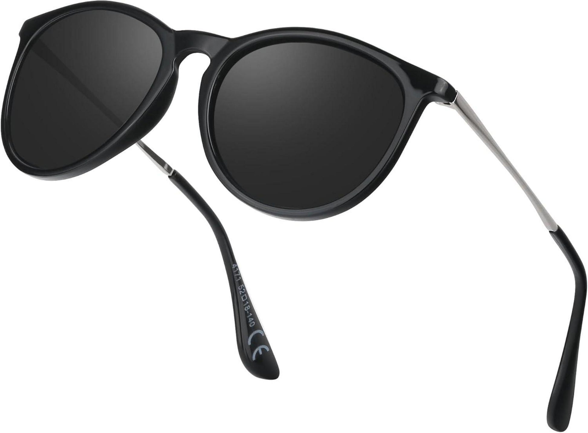 Polarisierte Damen Sonnenbrille UV400 Schutz Cateye Retro Vintage Rund