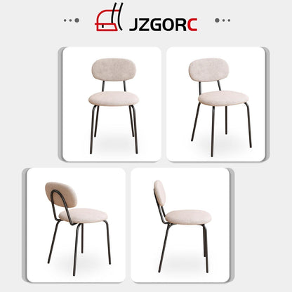 Moderner Esszimmerstuhl 8er Set – Gepolstert, Khaki